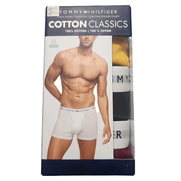 Tommy Hilfiger‎ Men's Trunks 100% Cotton 3-Pack Assorted Size XL - Picture 1 of 5